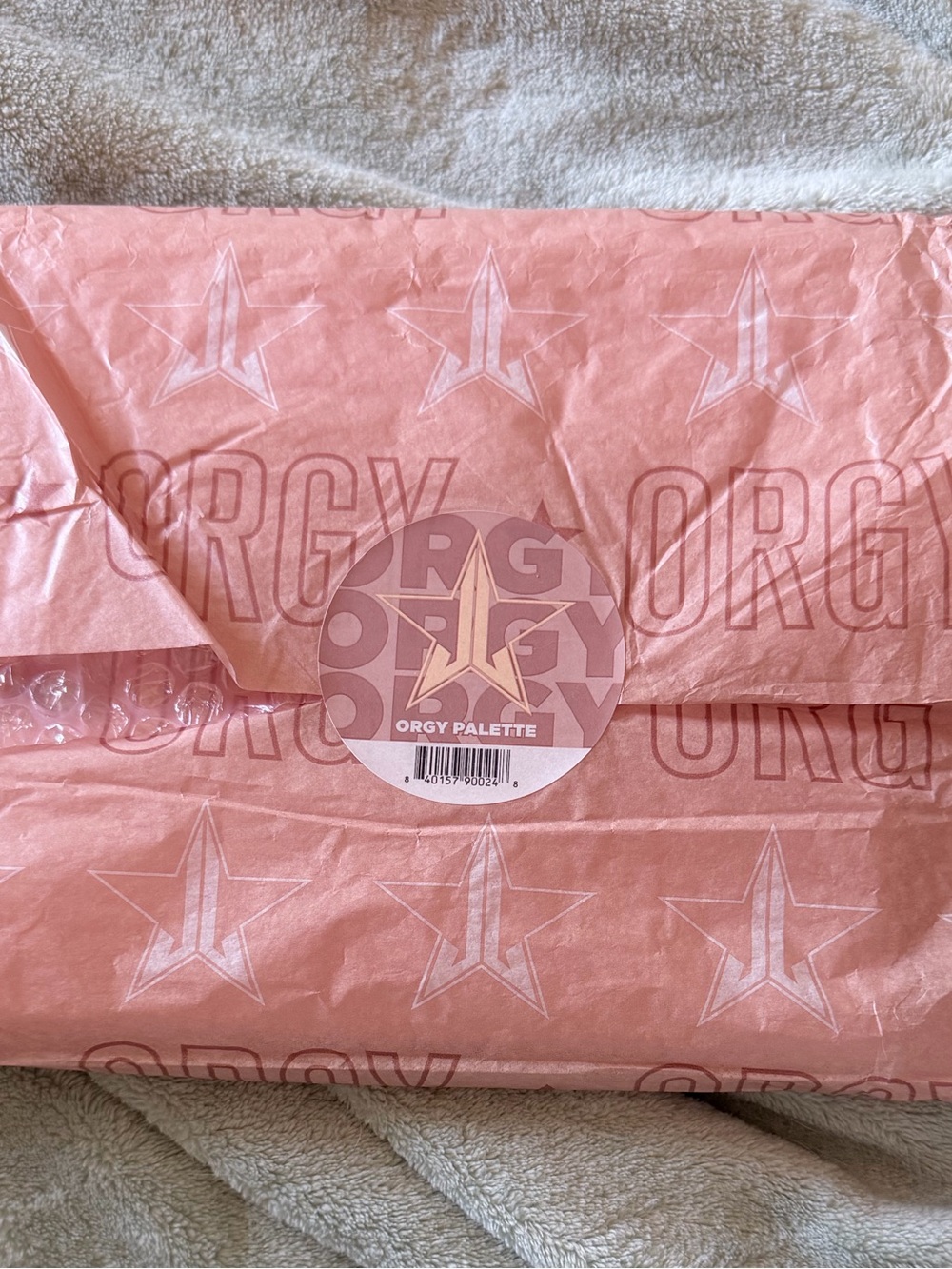 BNIB Jeffree Star Orgy Eyeshadow Palette Sealed In JSC Tissue Paper